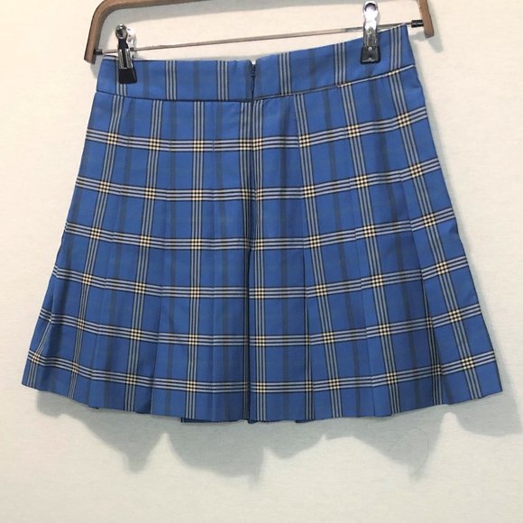 SUNDAY BEST Blue Plaid Pleated Skirt - Picture 5 of 5